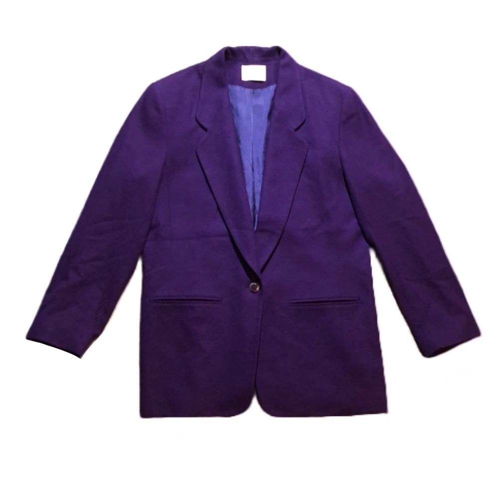VINTAGE PENDLETON COAT JACKET PURPLE 100% VIRGIN WOOL